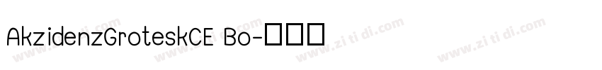 AkzidenzGroteskCE Bo字体转换